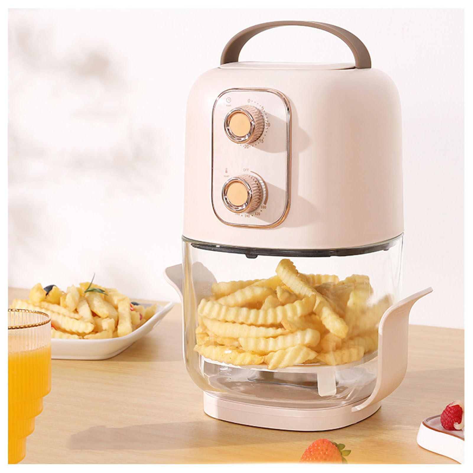 Amazon.co.jp: ノンフライヤー 透明窓 硼珪酸ガラス 2.5L容量 680W